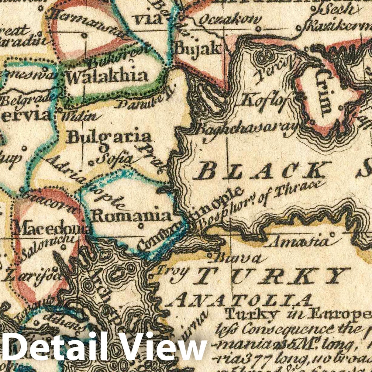 Turkey, 1758 - Historical Map Print from Atlas Minimus