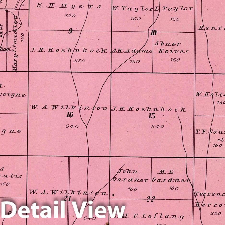Township 12N, Range 23W, Dawson County, Nebraska - 1904 Historical Map Print