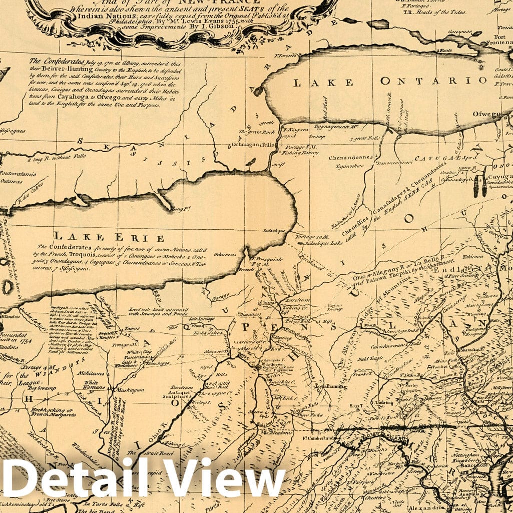 Historic Map : Plate 26. Facsimile Cartography 1492-1867. Evans Map, 1755 - Vintage Wall Art