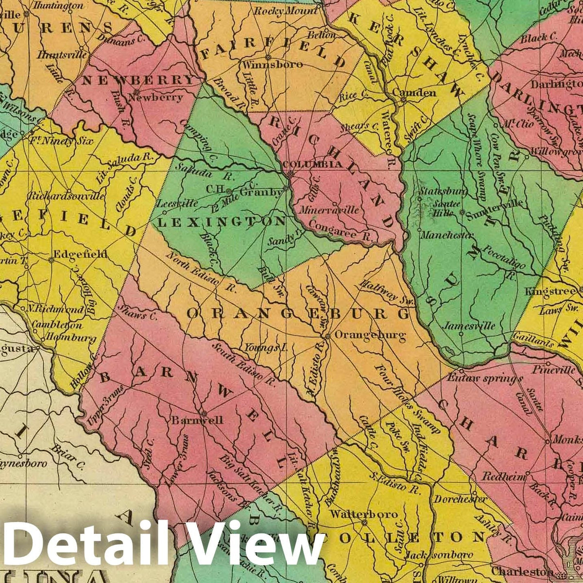 South Carolina, 1831 - Historical Map Print