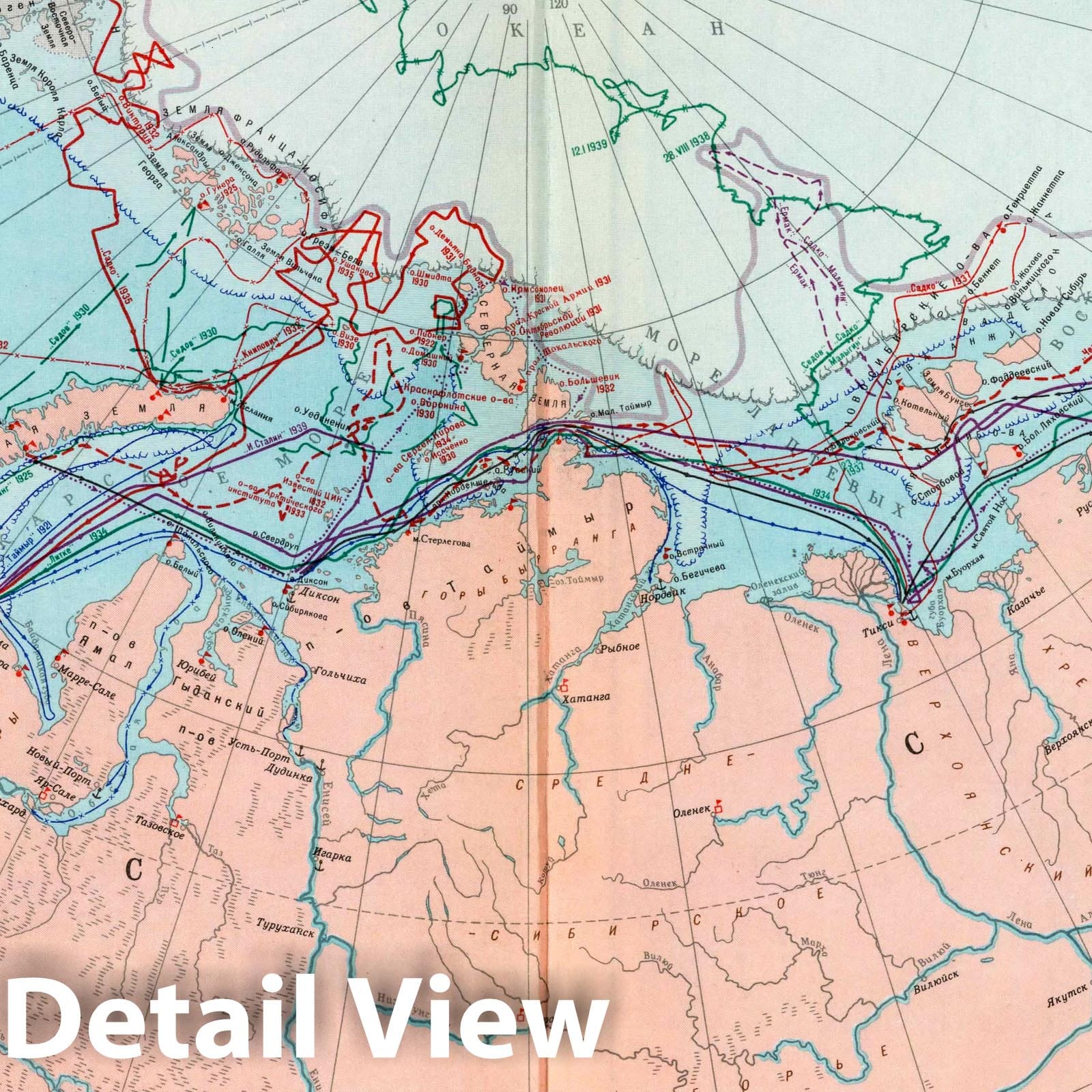 Northern Sea Route, Arctic, 1959 - Historical Map Print