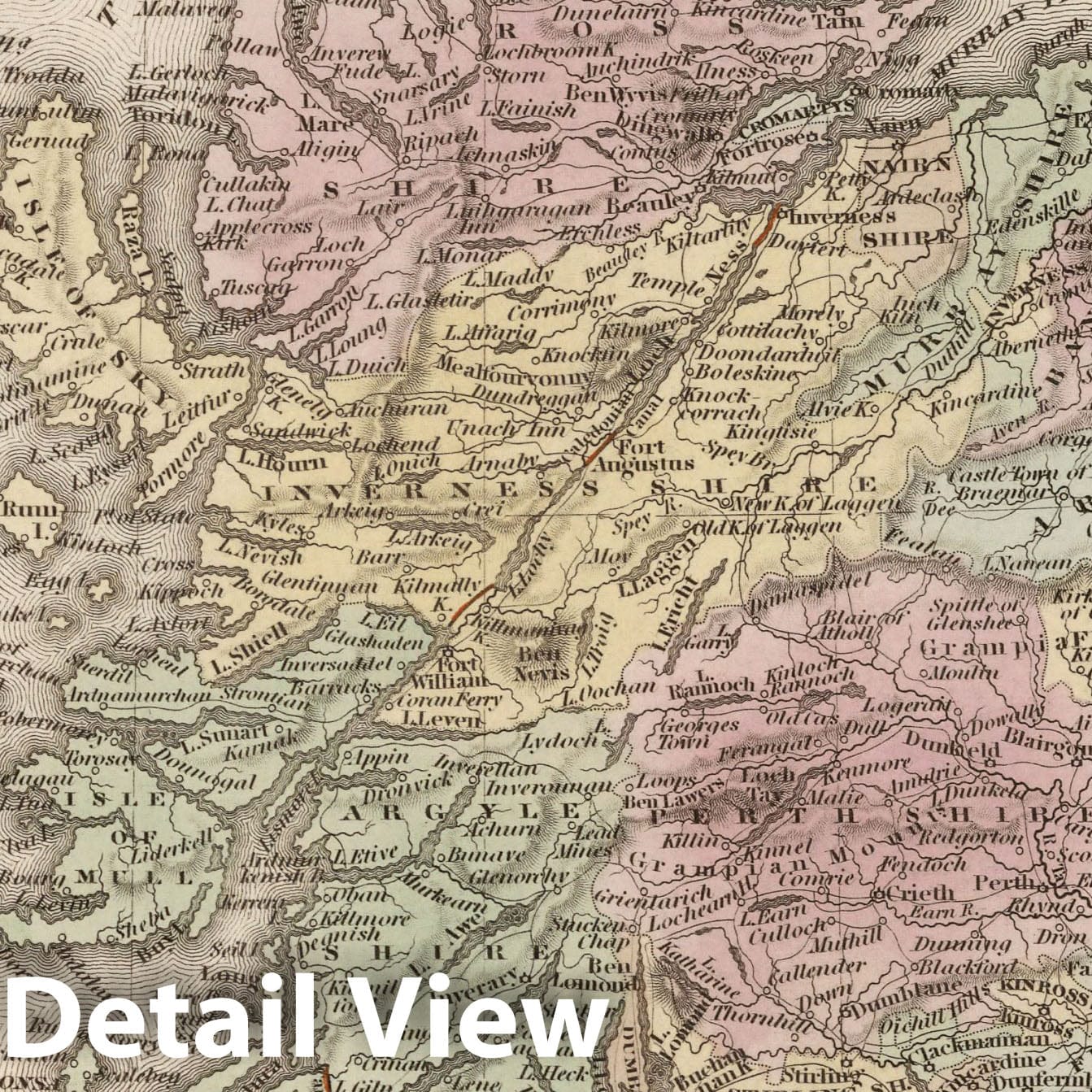 Scotland with Shetland Isles, 1836 - Historical Map Print