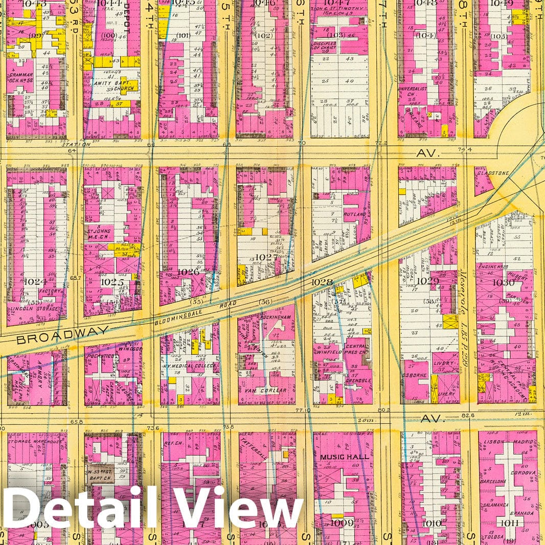 Ward 22, Manhattan - Fire Insurance Map, 1891