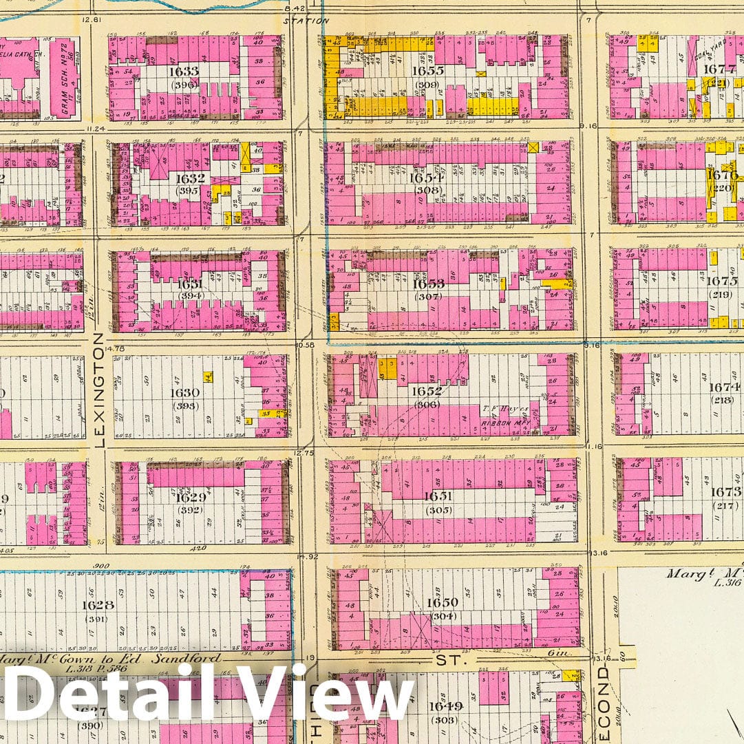Ward 12, Manhattan - Fire Insurance Map, 1891 - Historical Map Print