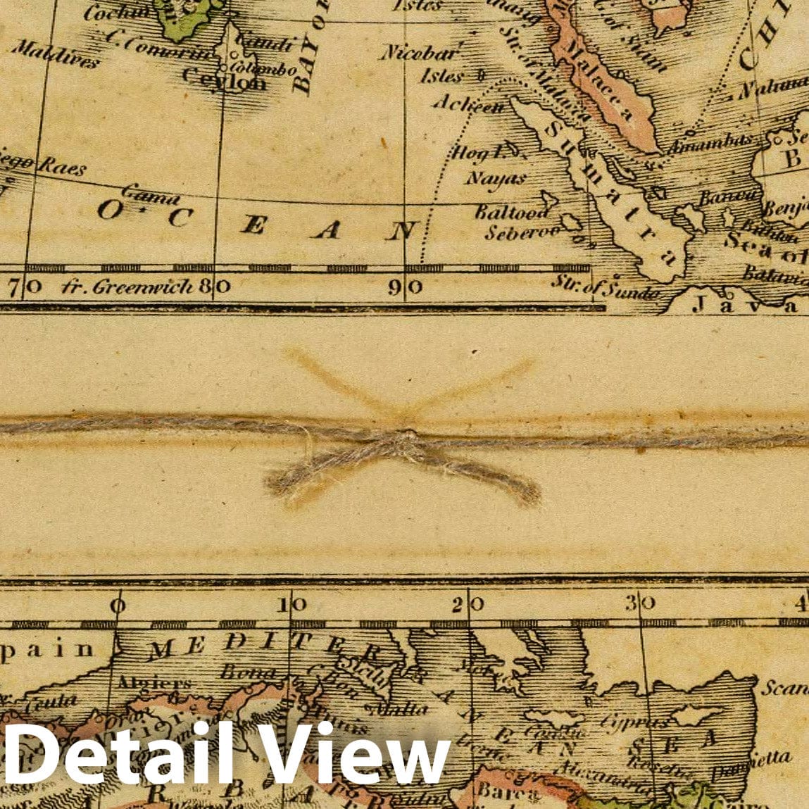 Asia and Africa, 1826 - Historical Atlas Map Print