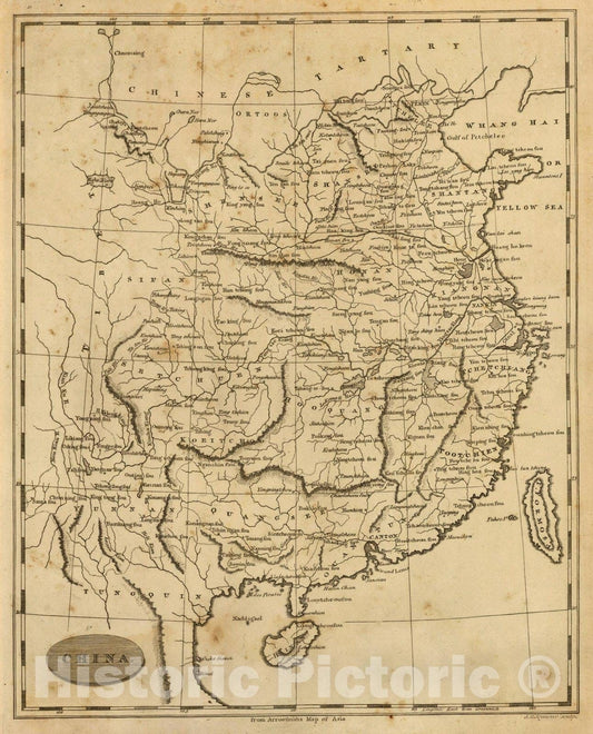 Historic Map : World Atlas Map, China. 1812 - Vintage Wall Art