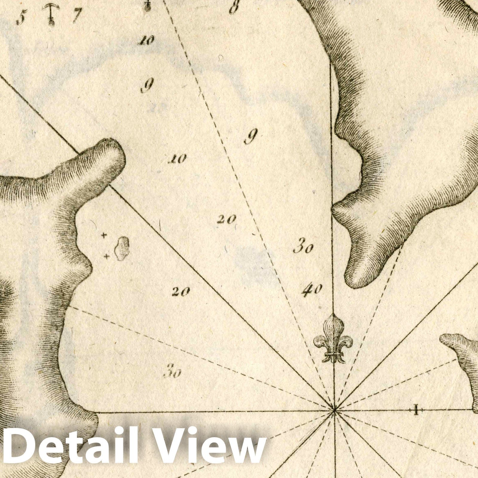 Serifos, Cyclades, Greece - Nautical Chart, 1764 - Historical Map Print