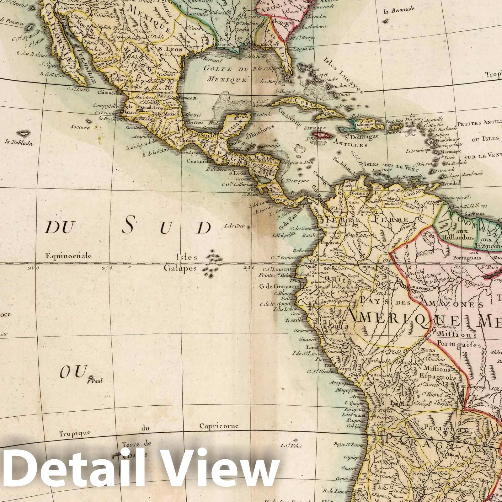 America - River Map, 1769 - Historical Map Print