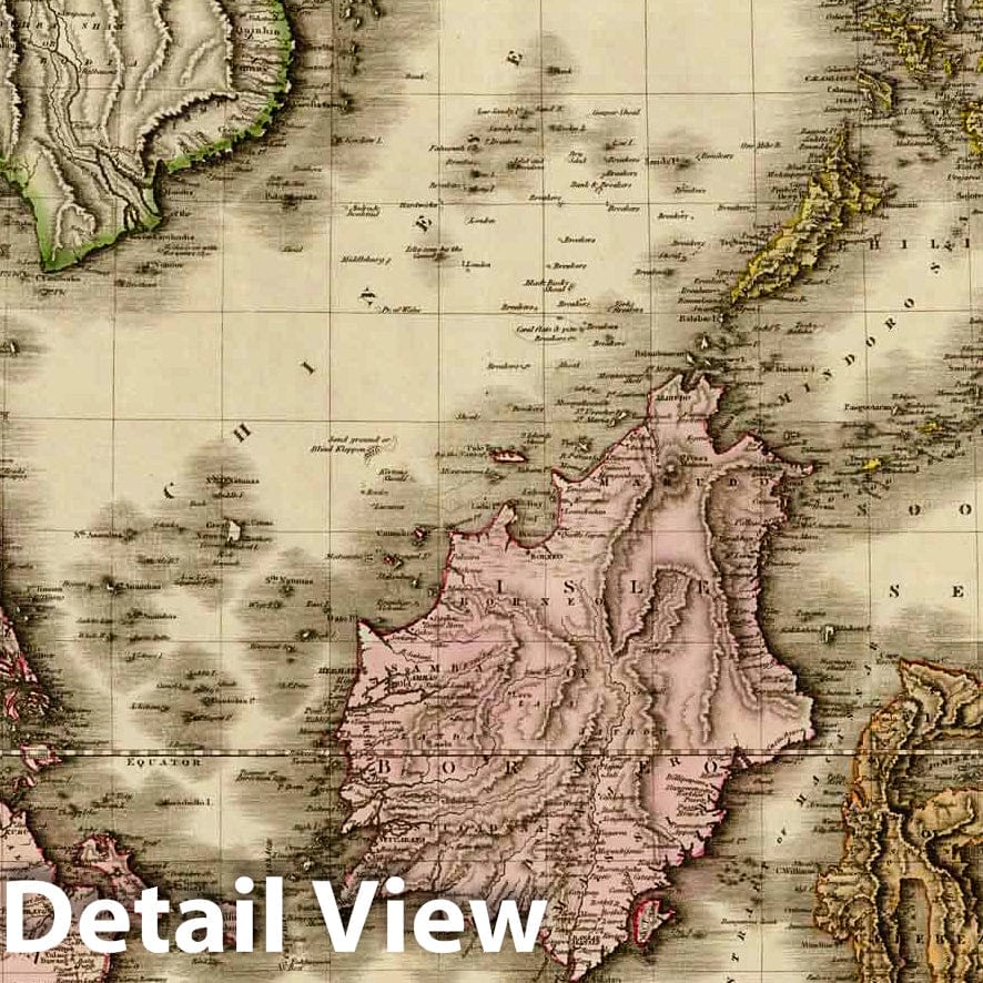 East India Isles, 1813 - Historical Map Print