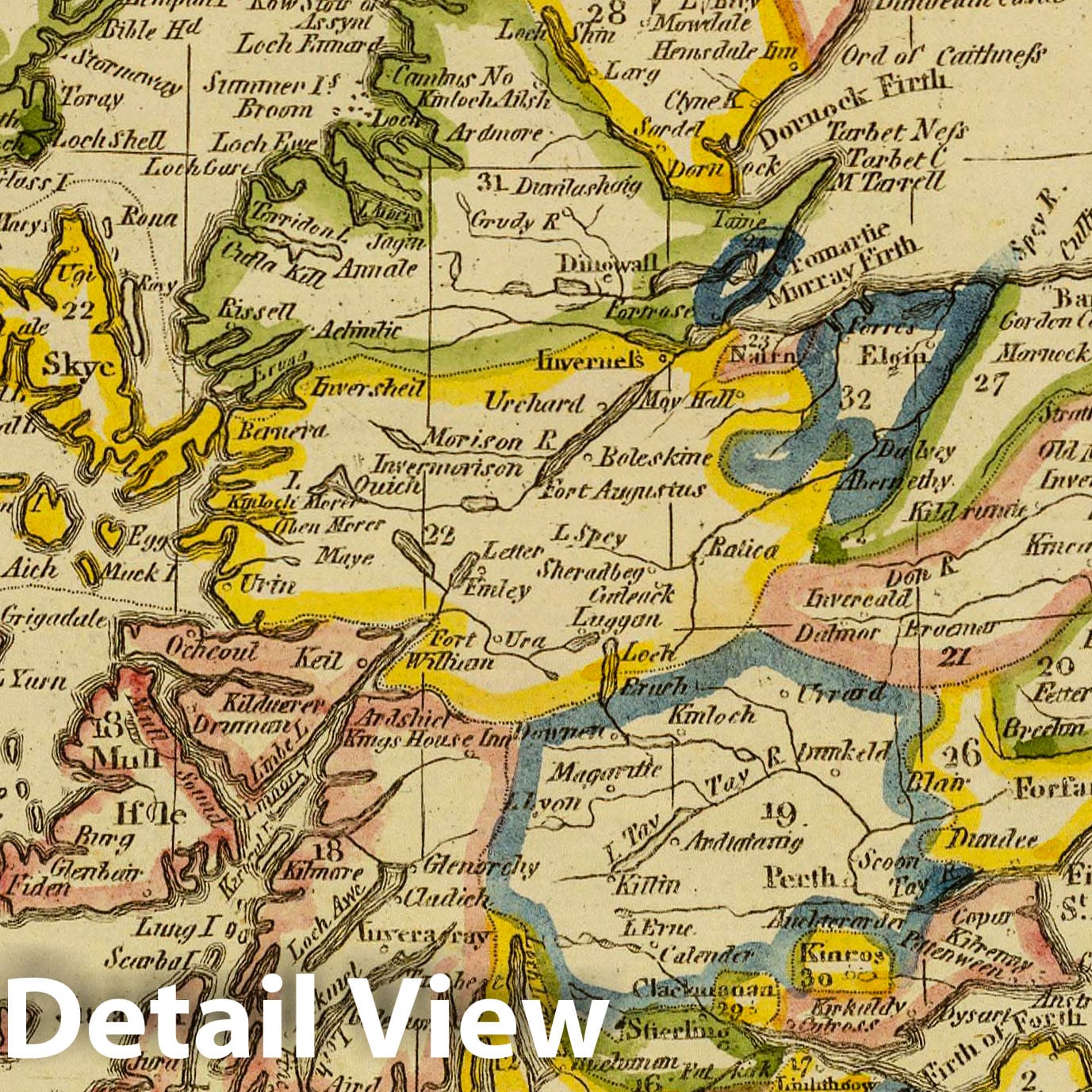 Scotland, 1821 - Historical Map Print