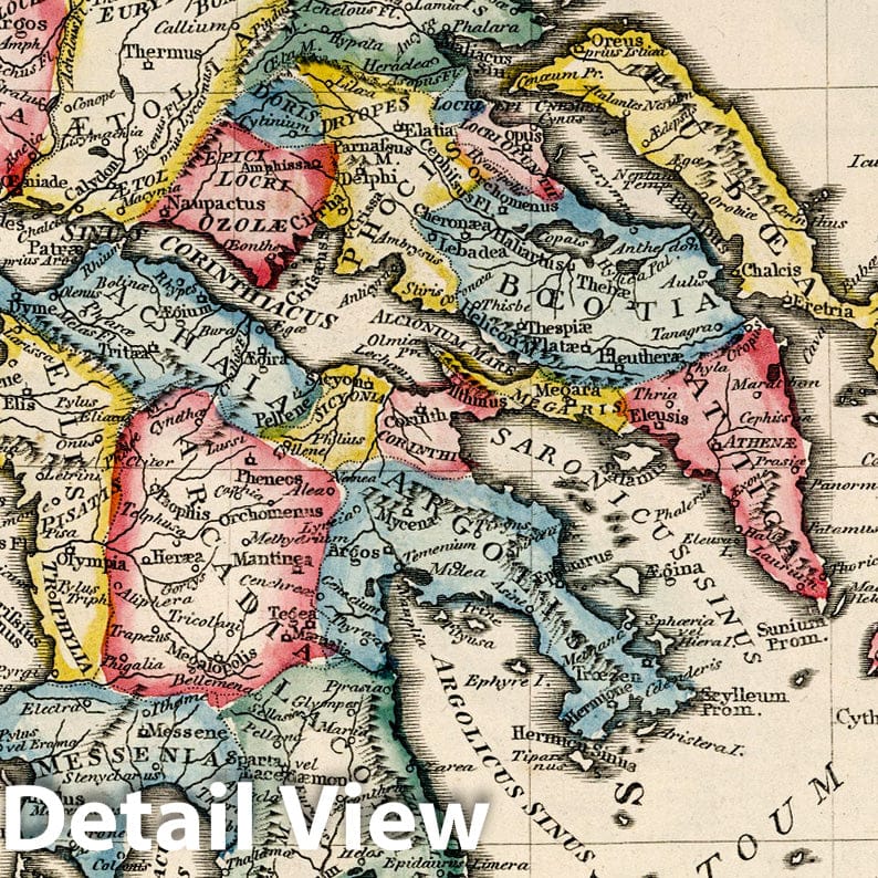 Ancient Greece, 1815 - Historical Map Print