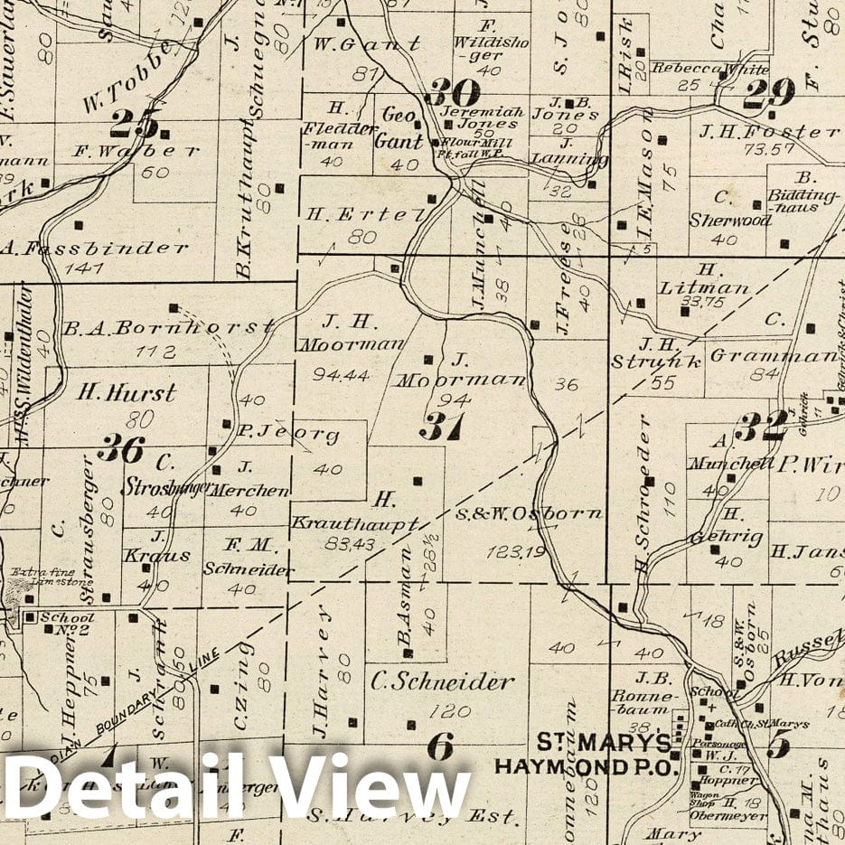 Butler Township, Franklin County, Indiana - Property Map, 1882