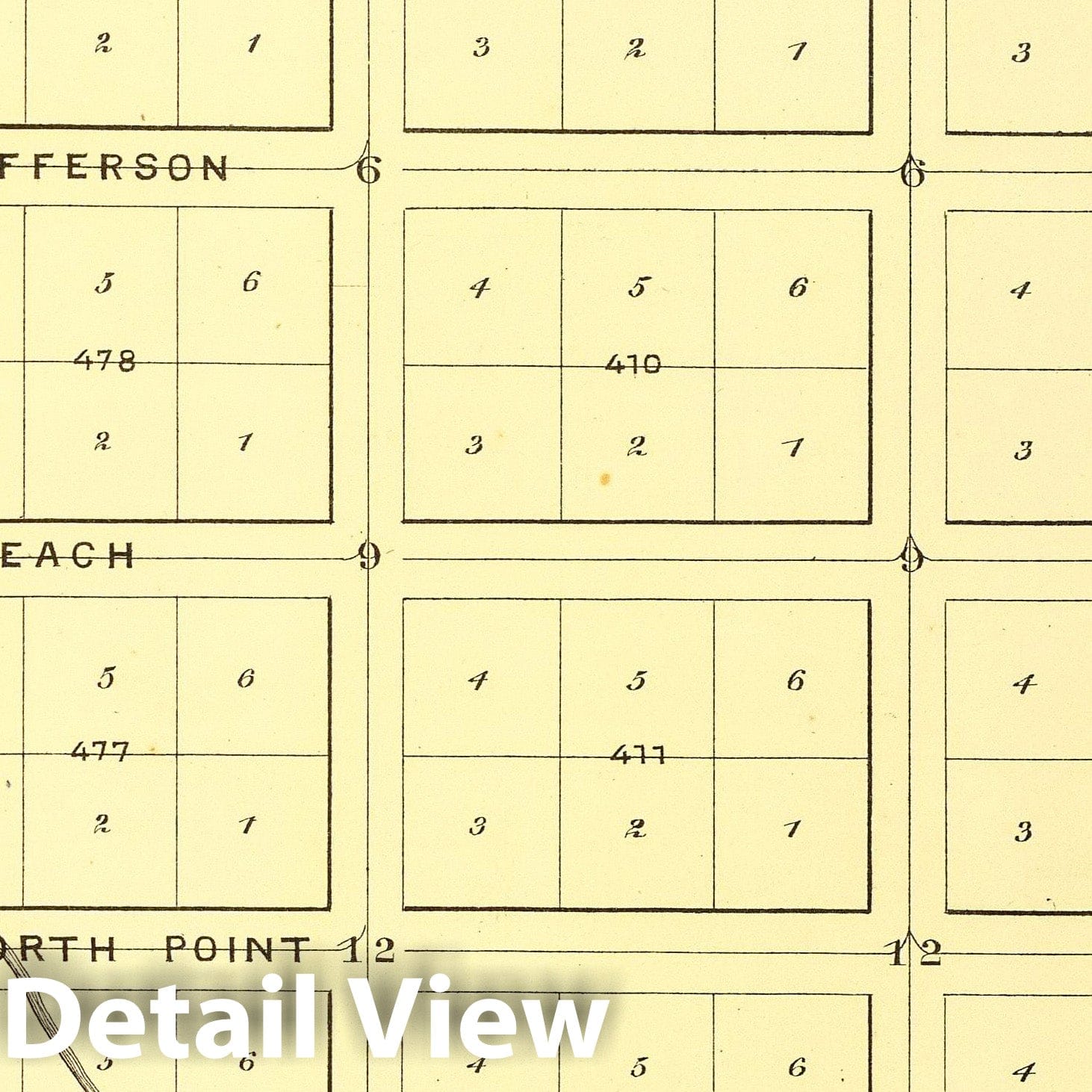 San Francisco, California - Plat No. 20, 1876 - Historical Map Print