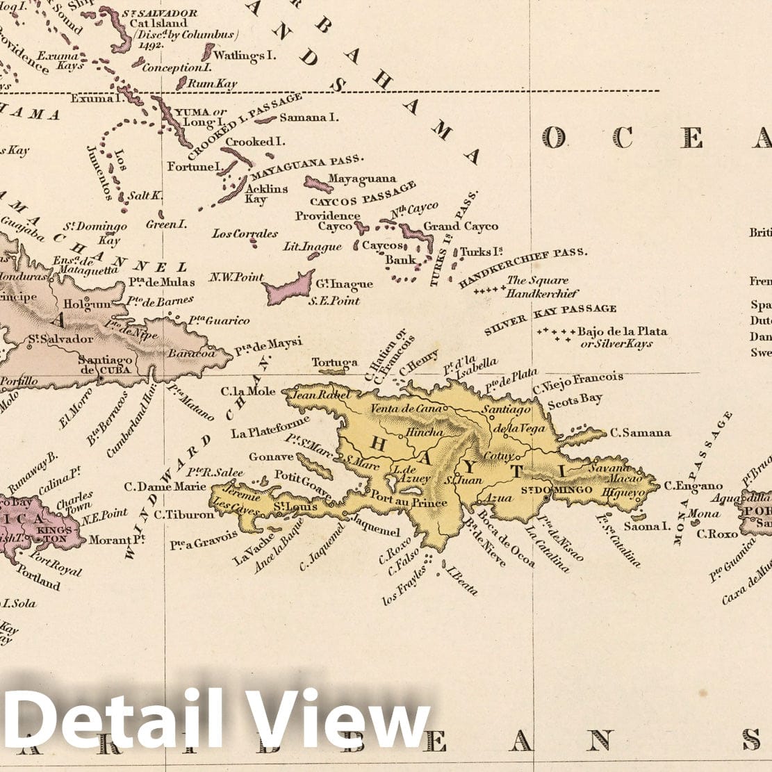 West Indies, 1834 - Historical Map Print