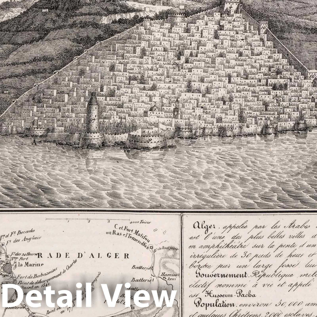 Algiers, 1804 - Historical Map Print