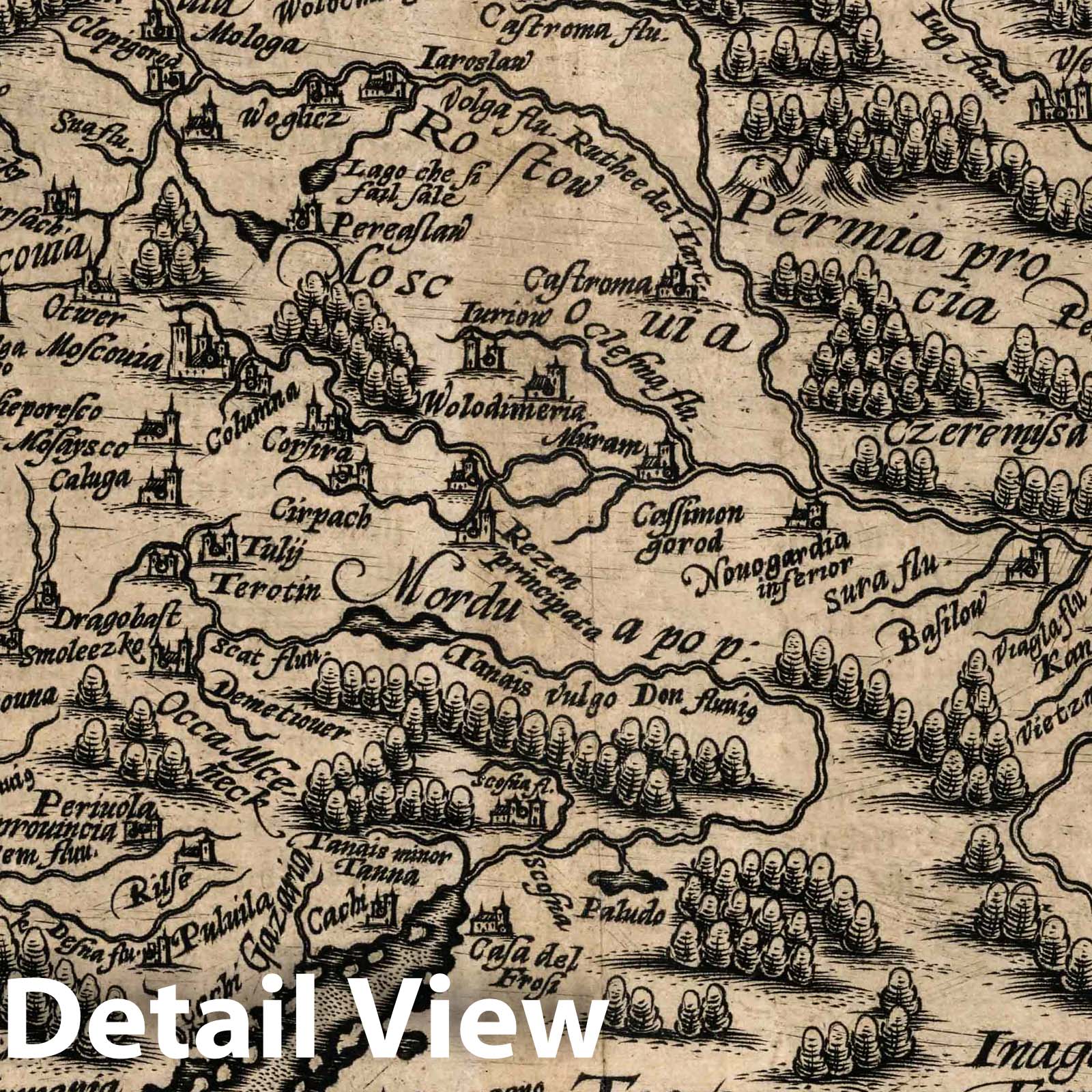 Russia, 1600 - Historical Map Print by Matthias Quad
