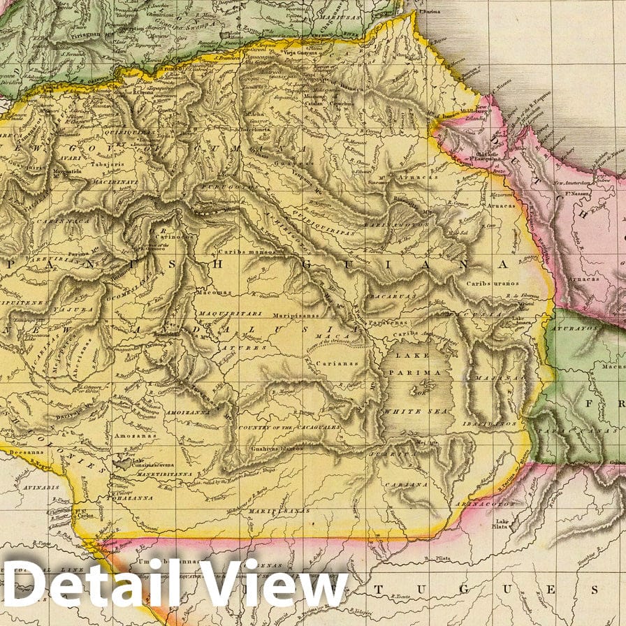 Venezuela and the Guianas, 1810 - Historical Map Print
