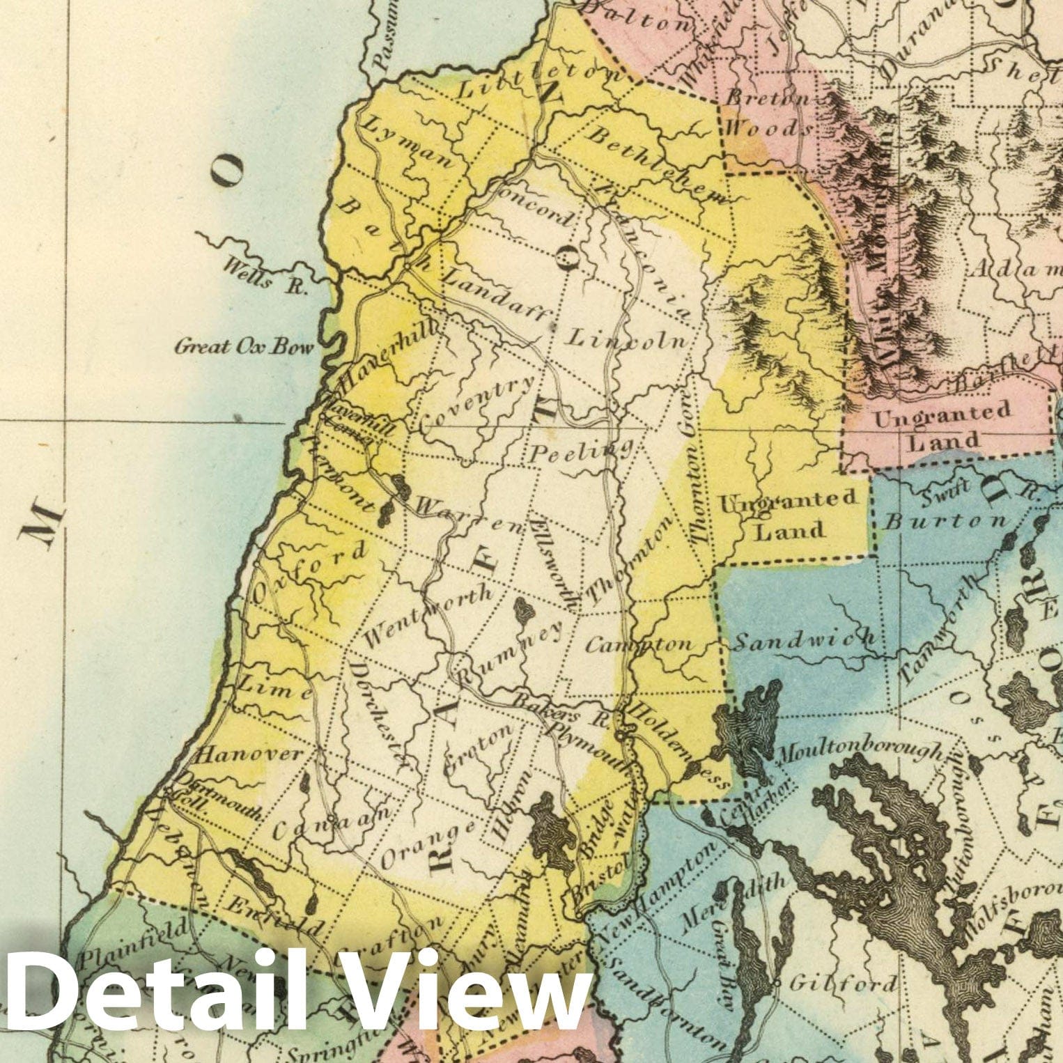 New Hampshire, 1822 - Historical Map Print