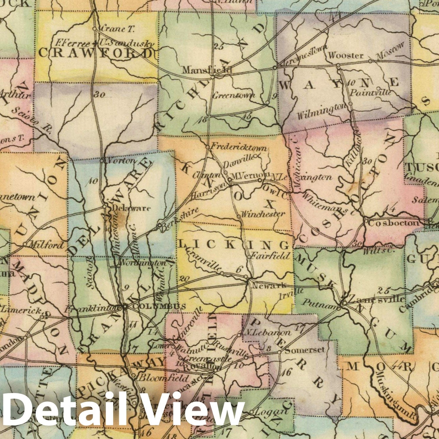 Ohio, 1822 - Historical Map Print