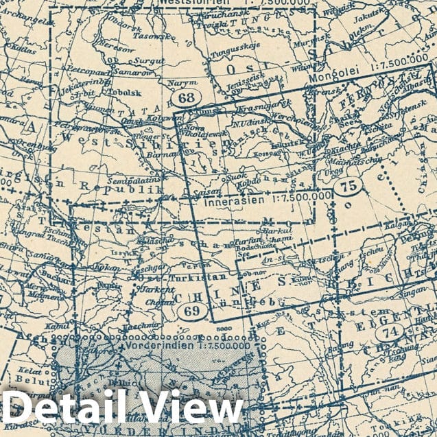 India, 1925 - Historical Map Print from Stieler's Atlas