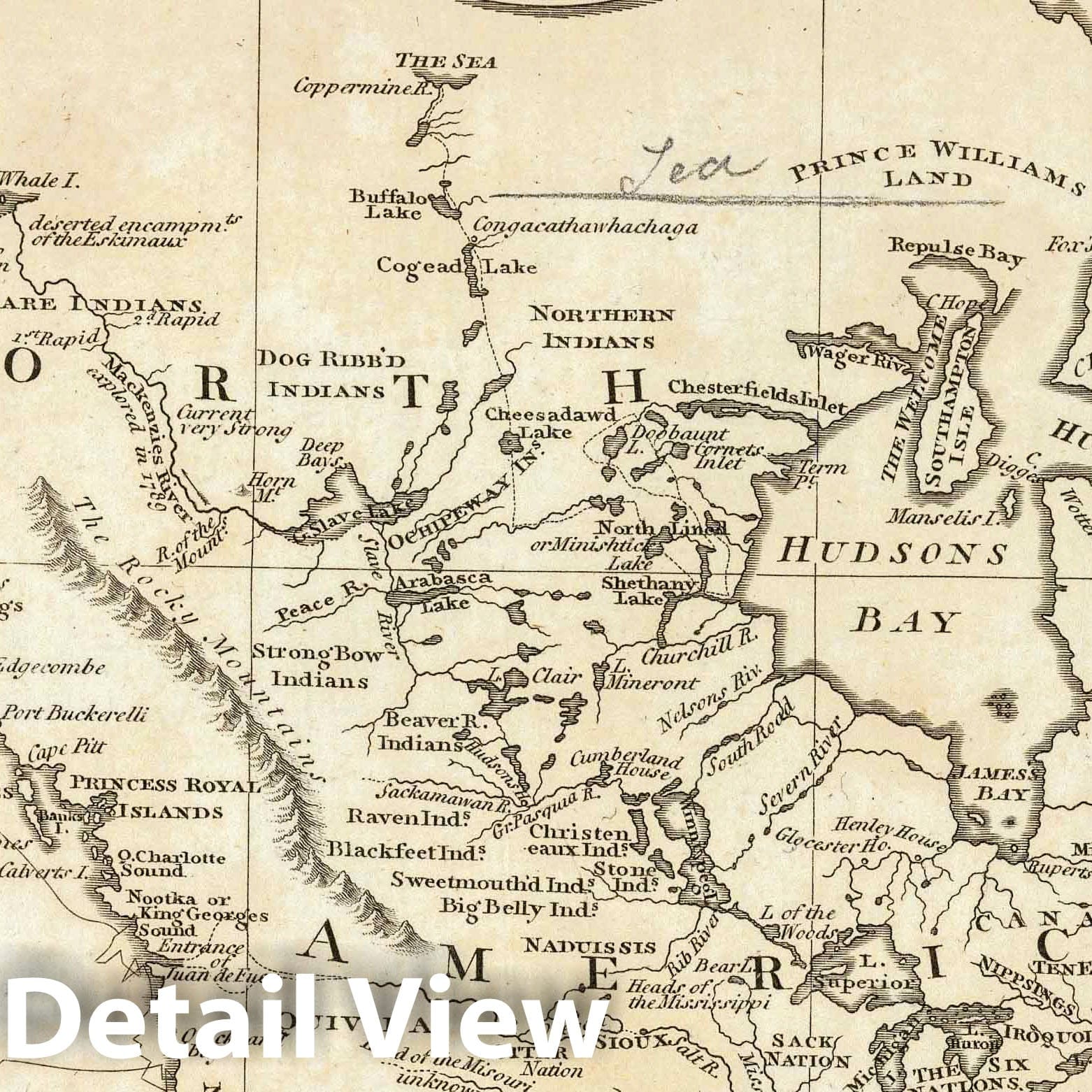 North America 1794 Historical Map Print