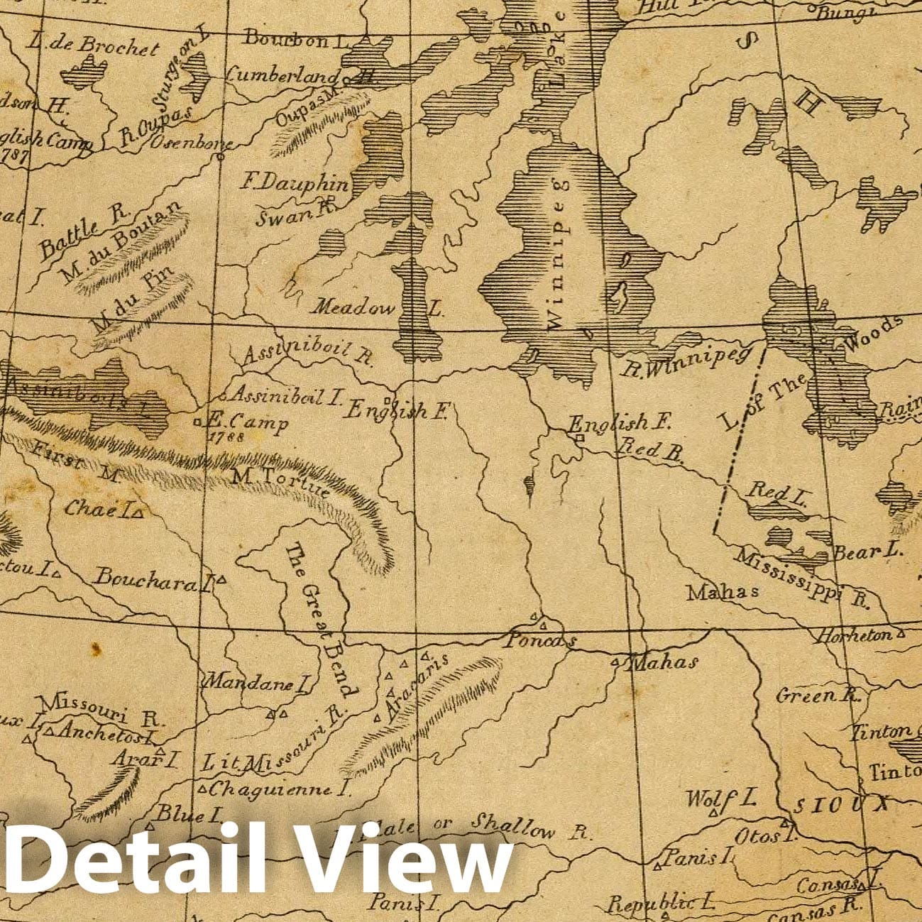 Louisiana - River Map, 1812 - Historical Map Print