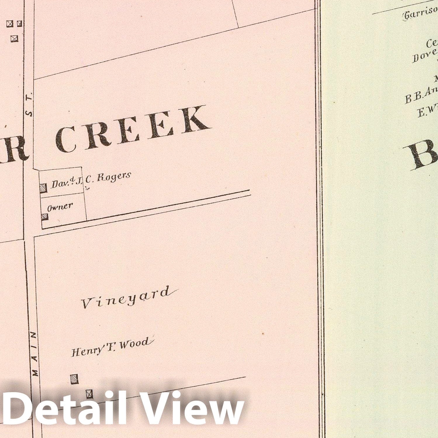 Historic Map : State Atlas Map, Cedar Creek, Goodluck. Bayville. 1878 - Vintage Wall Art