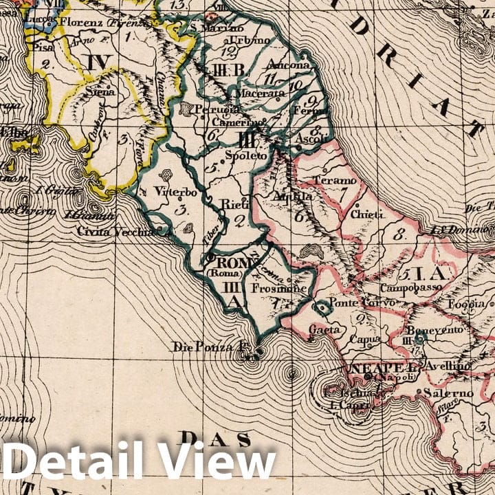 Italian States: Sicily, Sardinia, Papal States, Tuscany, Modena, Parma, Lucca, San Marino, 1829