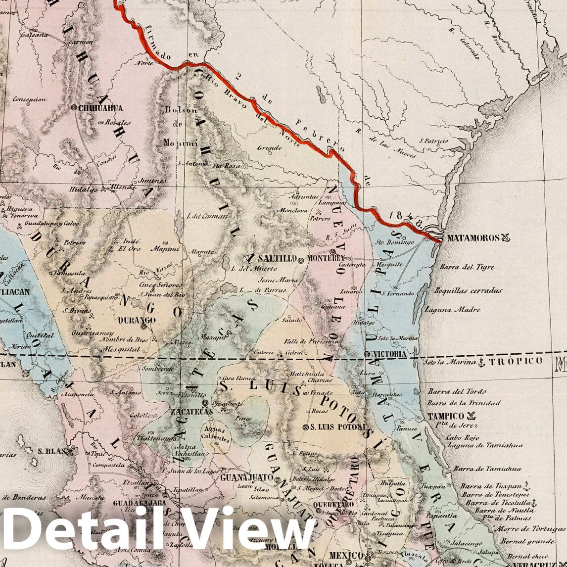 Mexico 1857 Historical Map Print