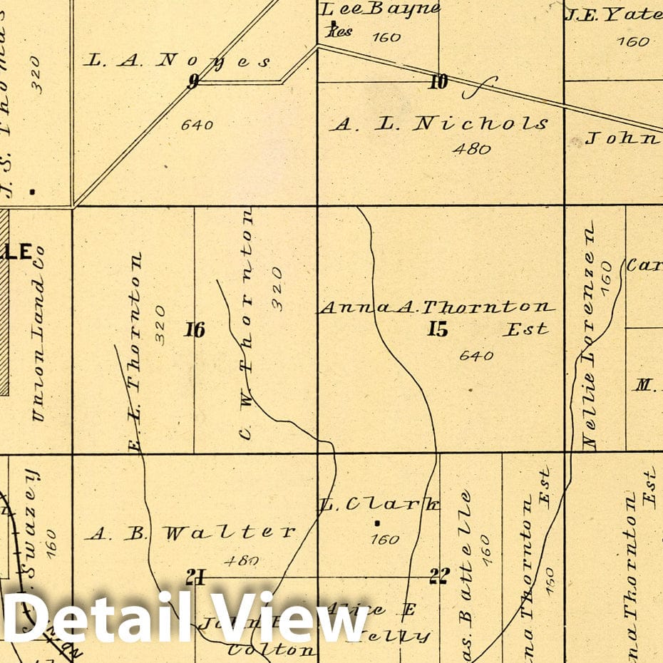 Township 12 North, Range 20 West, Dawson County, Nebraska - 1904 Atlas Map Print