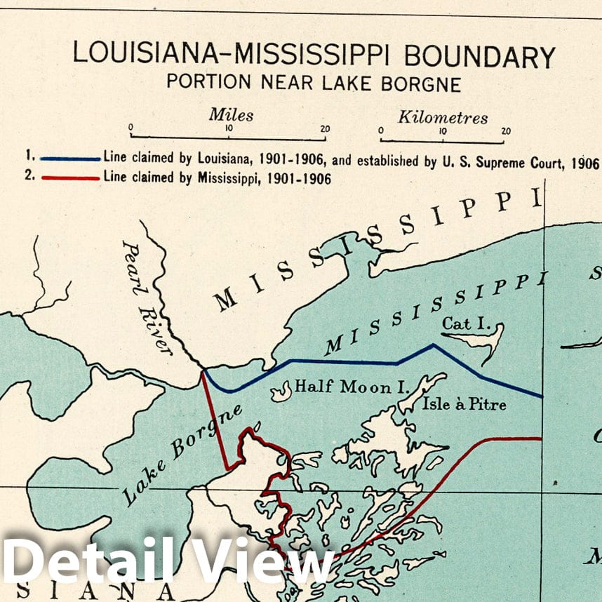 Colonial and State Boundary Disputes - Plate No. 99, 1932 - Historical Map Print
