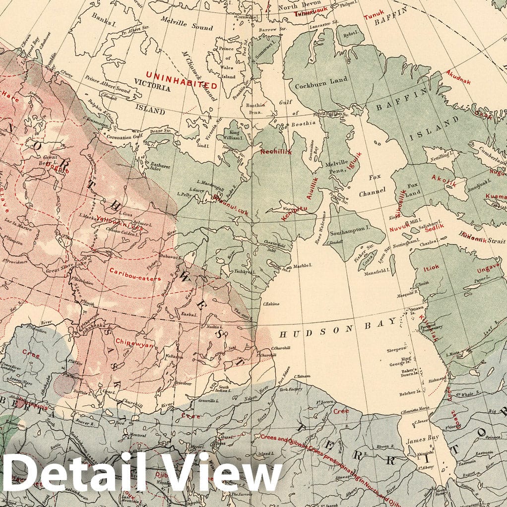 Canada, Alaska, and Greenland - Railroad Map, 1906 - Historical Map Print