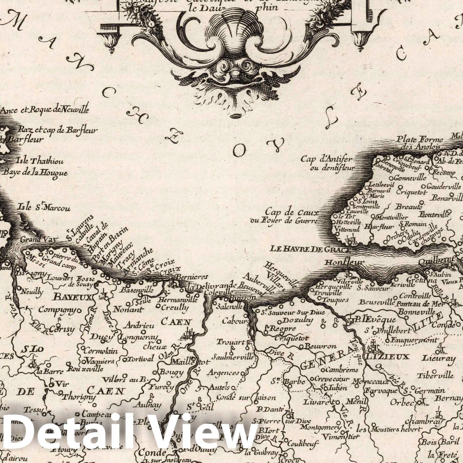 Normandy, 1717 - Historical Map Print from L'Atlas Curieux