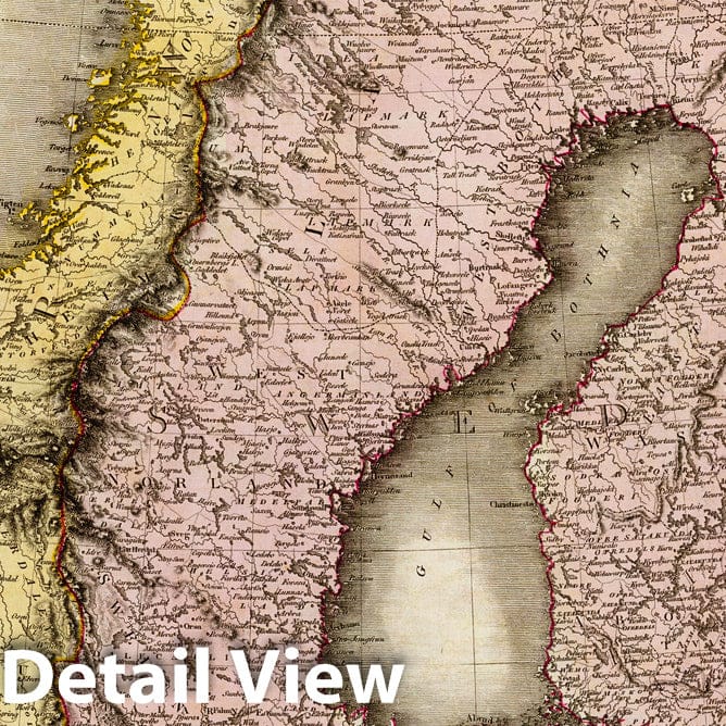 Scandinavia, 1809 - Historical Map Print from Pinkerton's Atlas