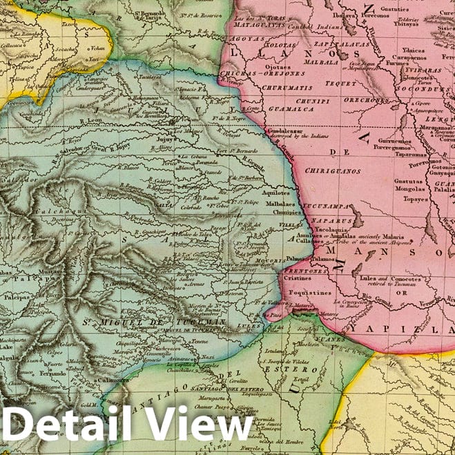 La Plata, 1812 - Historical Map Print from Pinkerton's Modern Atlas