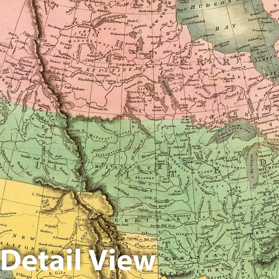 North America, 1832 - Historical Map Print
