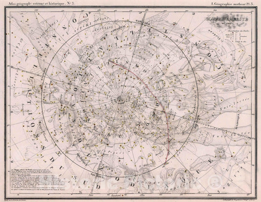 Historic Map : 3. Mappe Celeste, 1834 - Vintage Wall Art