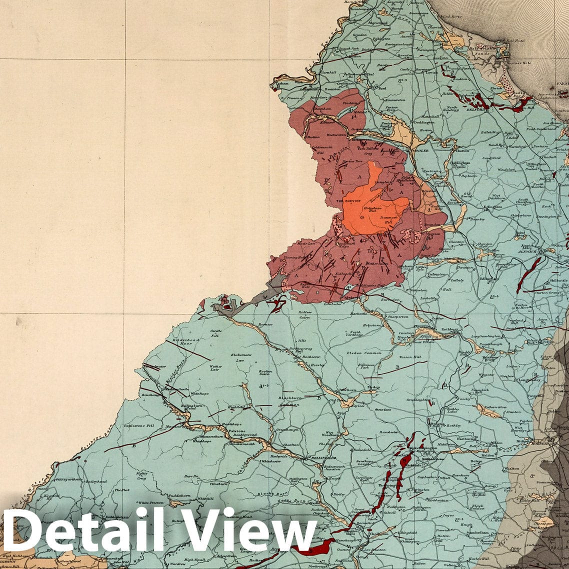 England and Wales Geological Map, 1891 - Historical Map Print