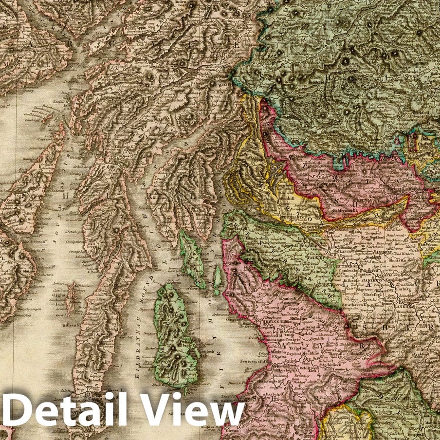 Scotland, Southern Part, 1812 - Historical Map Print