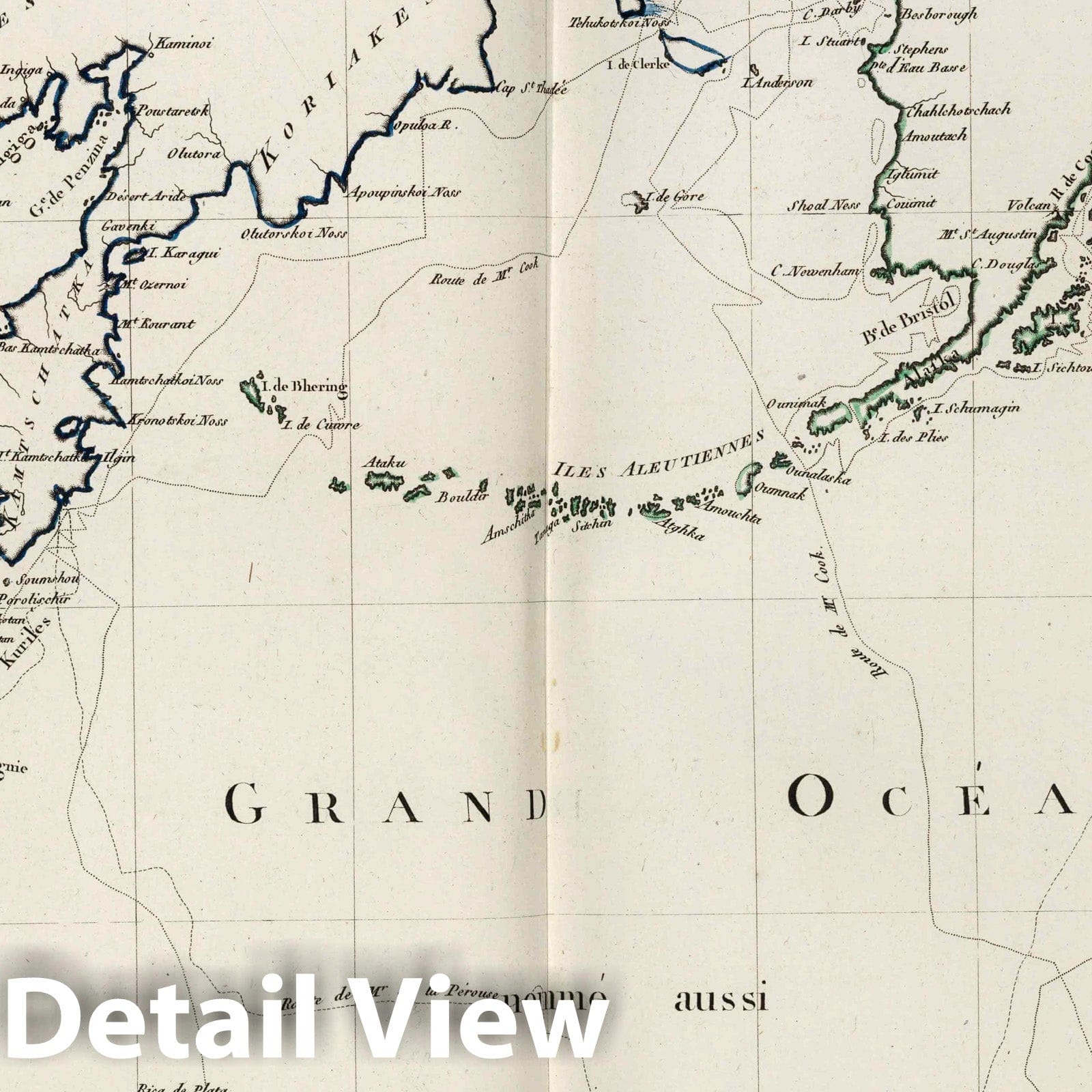 Northern Pacific Ocean - Nautical Chart, 1804 - Historical Map Print