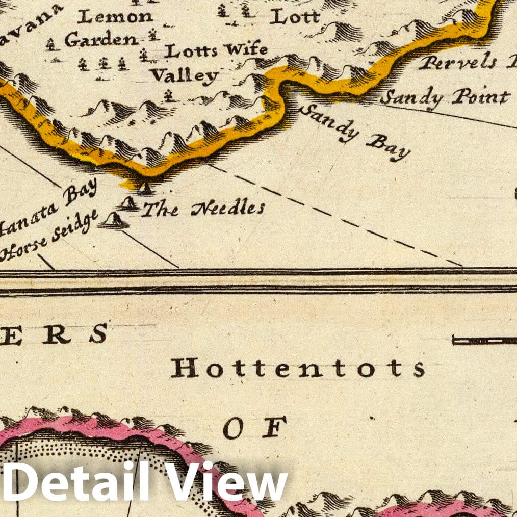 Saint Helena and Saldanha Bay, South Africa - Nautical Chart, 1736