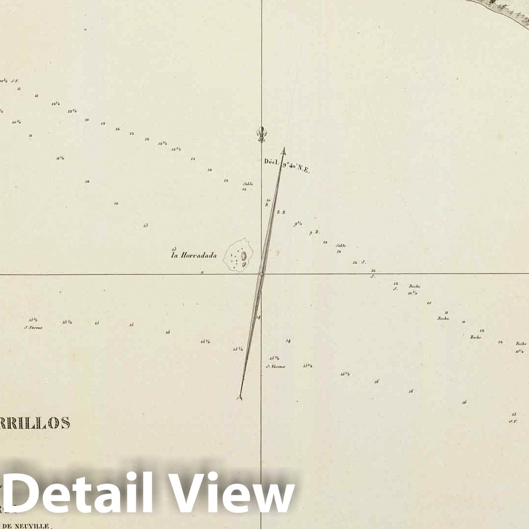 Chorrillos, Peru - Nautical Chart, 1828 - Historical Map Print