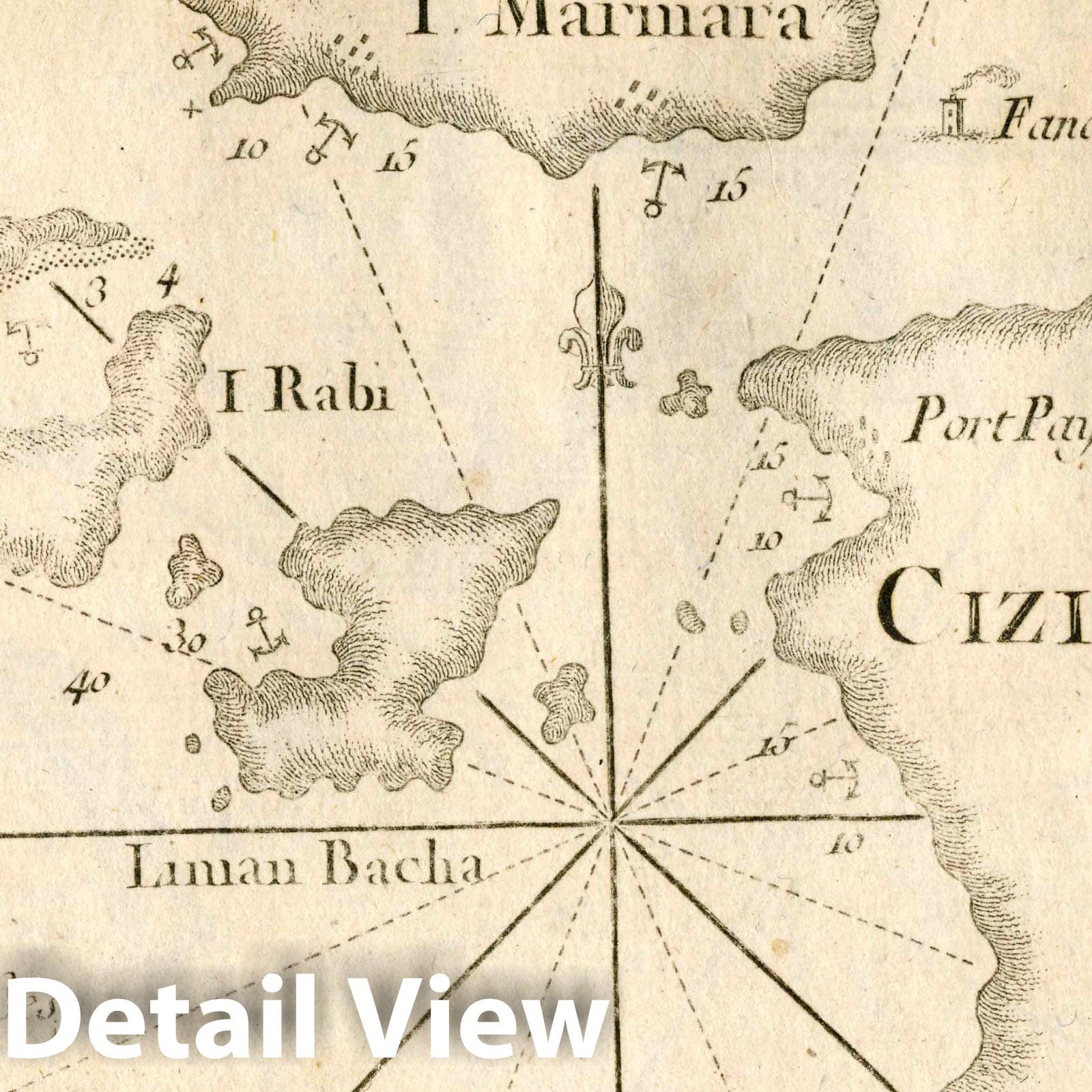 Sea of Marmara, Turkey - Nautical Chart, 1764 - Historical Map Print