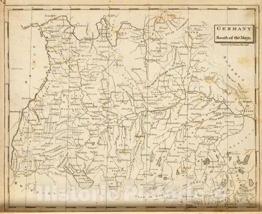 Germany South of the Main River, 1804 - Historical Map Print