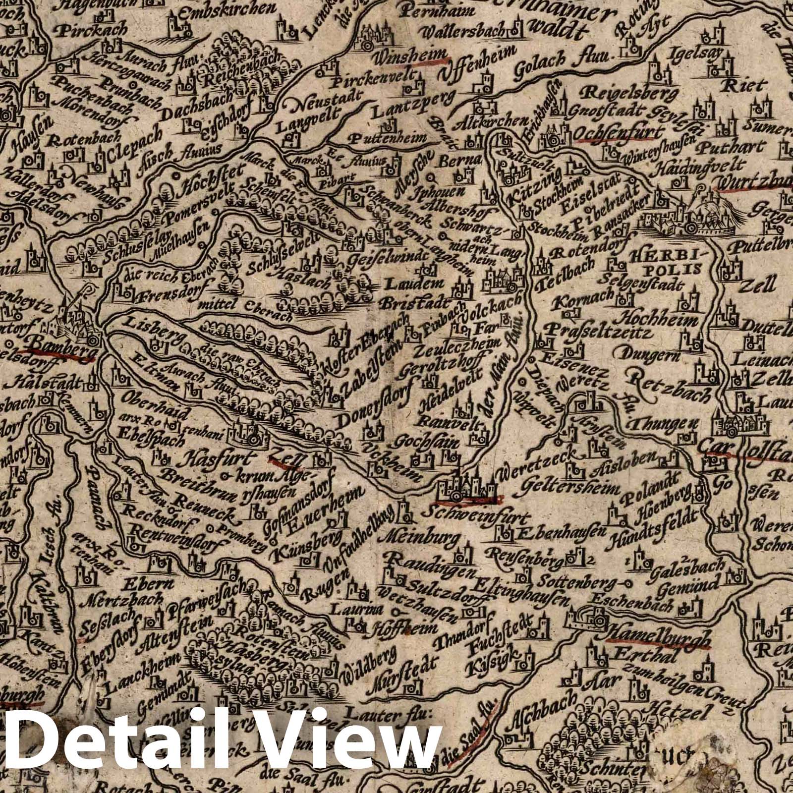 Historic Map : Germany,22. Francia Orientalis, vulgo Franconia. 1600 , Vintage Wall Art