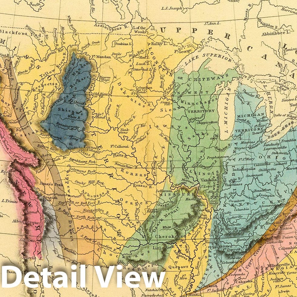 United States - Geological Map, 1832 - Historical Map Print