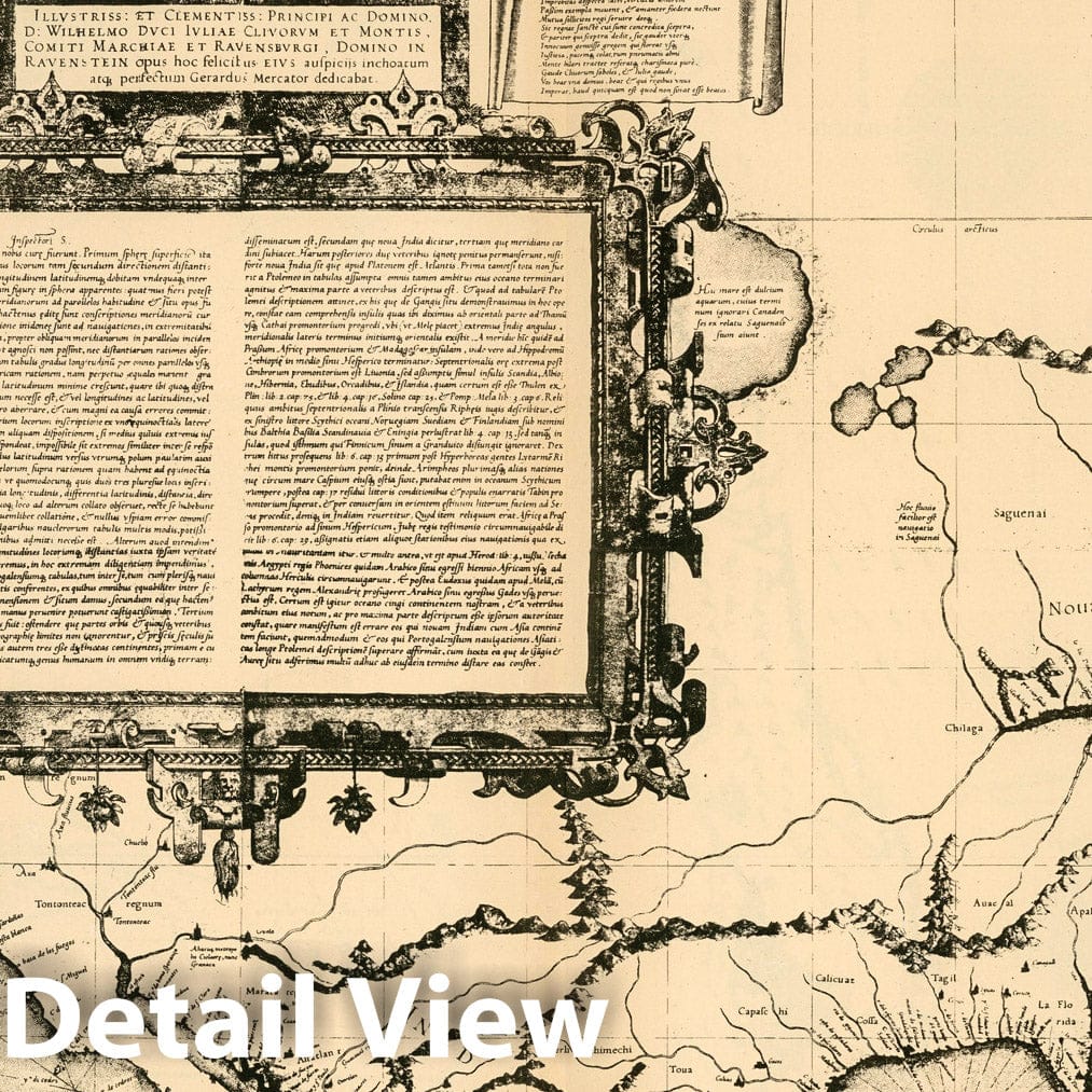 Mercator Map of the World - Plate No. 15, 1569 - Historical Map Print