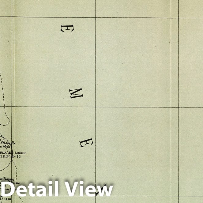 Mexico - Nautical Chart, 1907 - Historical Maritime Map Print