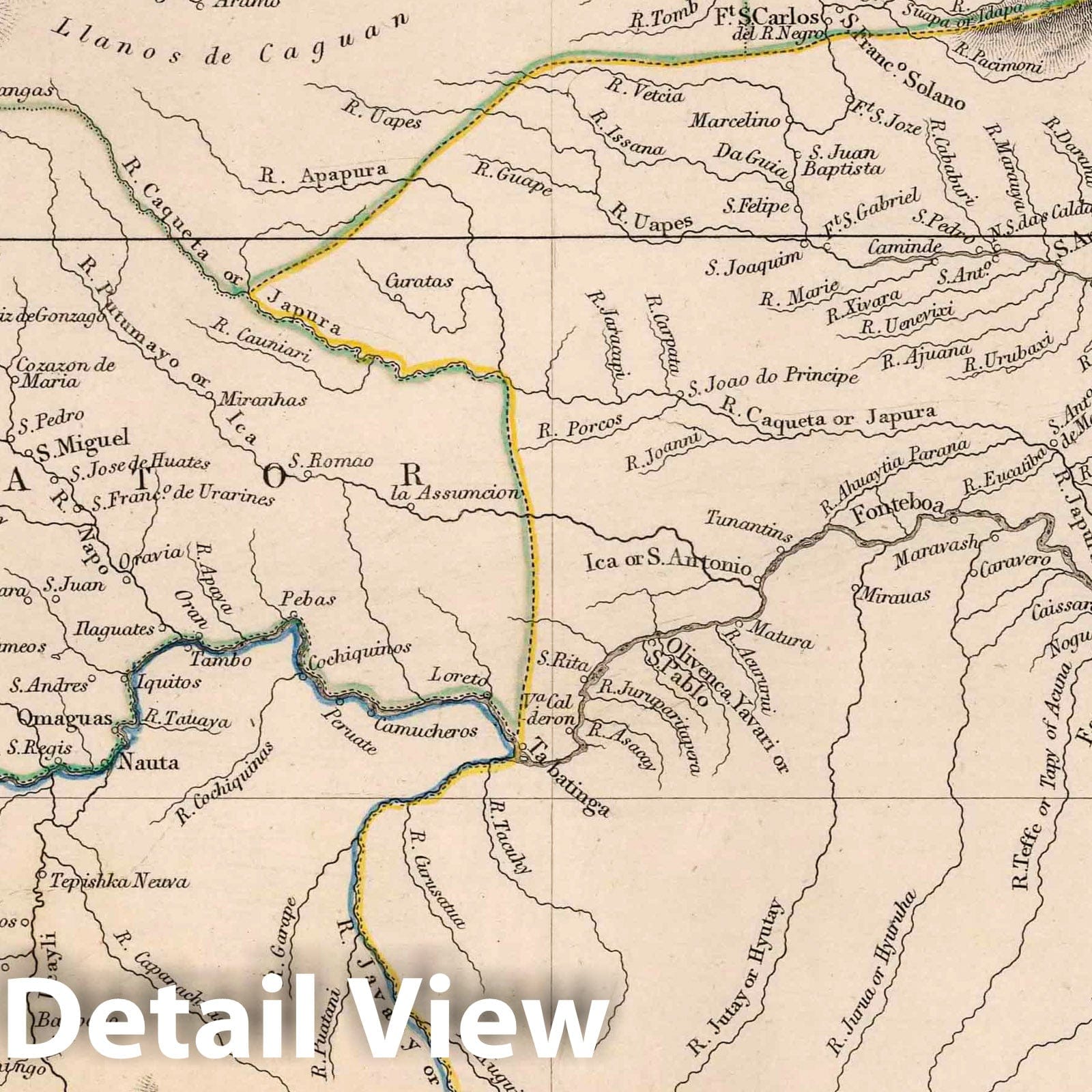 Colombia, Peru, Venezuela, and Ecuador, 1841 - Historical Map Print