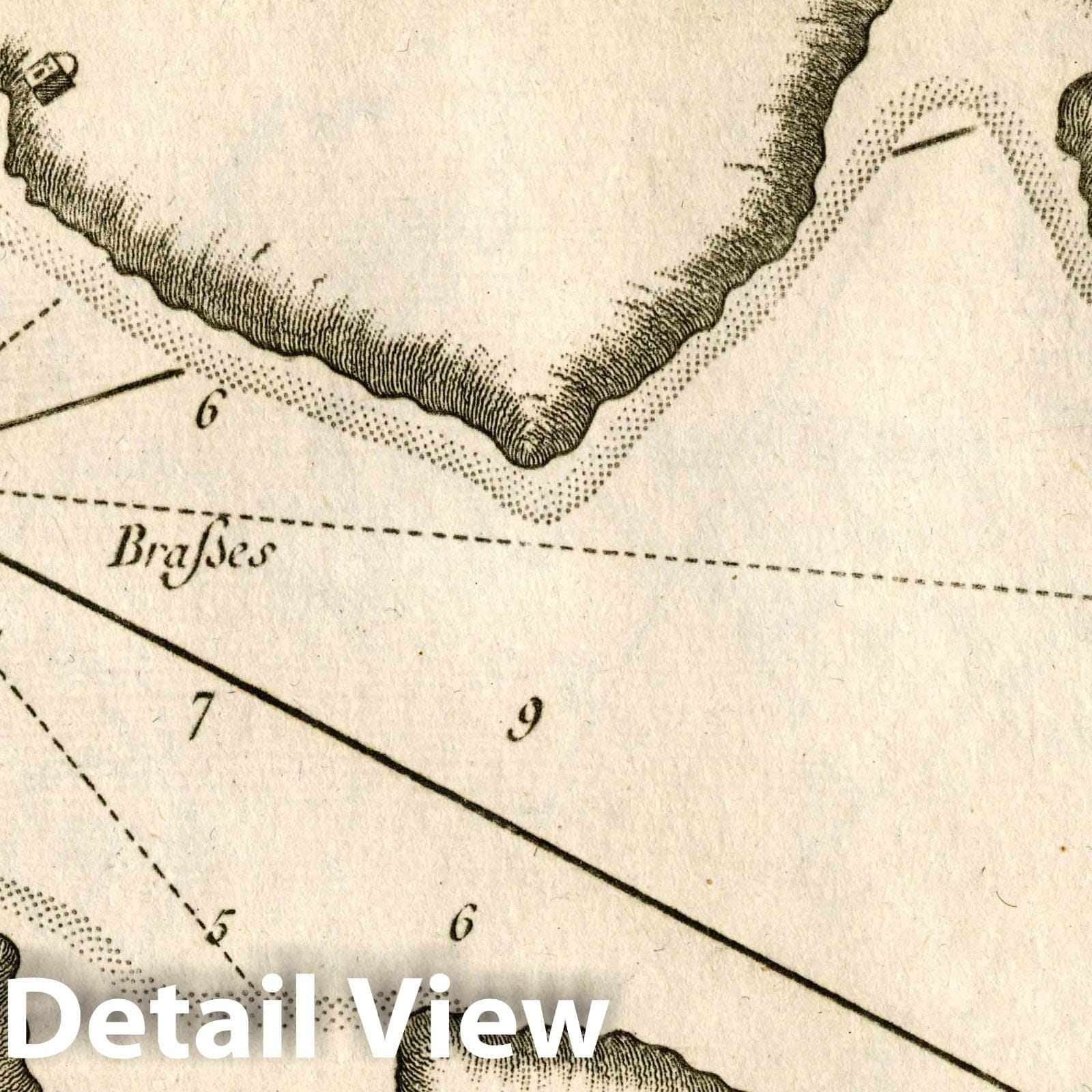 Siagi, Greece - Nautical Chart, 1764 - Historical Map Print
